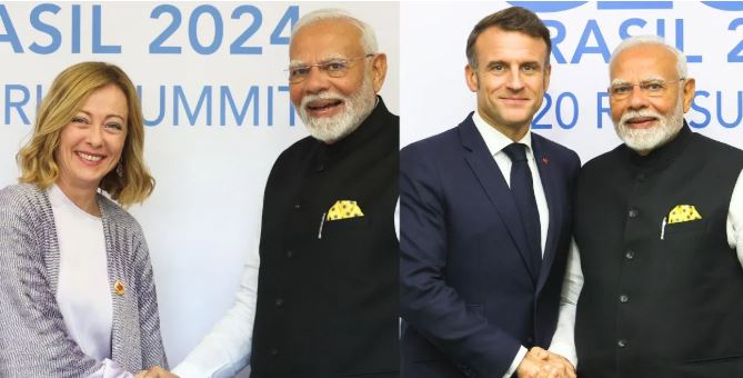 जी20 से इतर इतालवी प्रधानमंत्री मेलोनी से मिले मोदी