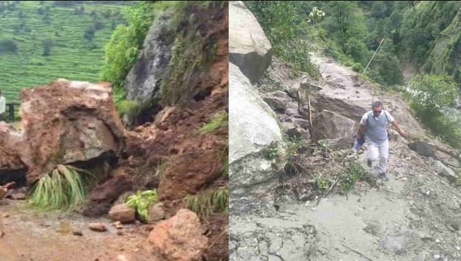 भूस्खलन से ऋषिकेश-बदरीनाथ हाईवे तीन जगह बाधित, यमुनोत्री मार्ग पर भी वाहन फंसे