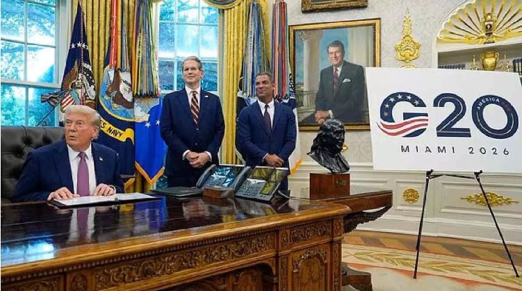 2026 का जी-20 सम्मेलन ट्रंप के आलीशान होटल में होगा, अमेरिकी राष्ट्रपति ने किया ऐलान 2026 का जी-20 सम्मेलन ट्रंप के आलीशान होटल में होगा, अमेरिकी राष्ट्रपति ने किया ऐलान