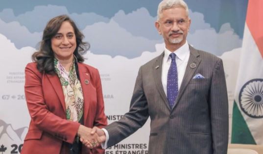 विदेश मंत्री जयशंकर की कनाडाई समकक्ष से नियाग्रा में मुलाकात