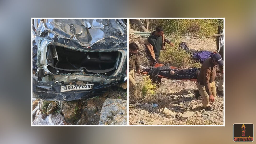 टिहरी में भीषण सड़क हादसा: अनियंत्रित होकर 200 मीटर गहरी खाई में समाई कार; उत्तर प्रदेश के चालक की मौके पर ही मौत, रेस्क्यू ऑपरेशन के बाद निकाला गया शव