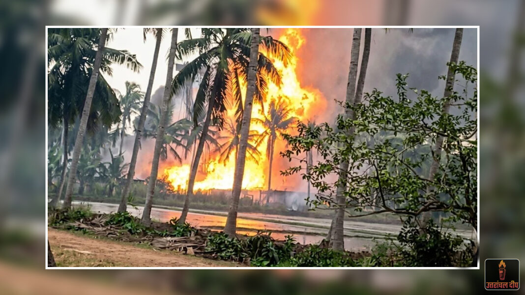 आंध्र प्रदेश: ओएनजीसी के तेल कुएं में गैस रिसाव के बाद लगी भीषण आग; बुझाने के लिए युद्धस्तर पर बचाव कार्य जारी