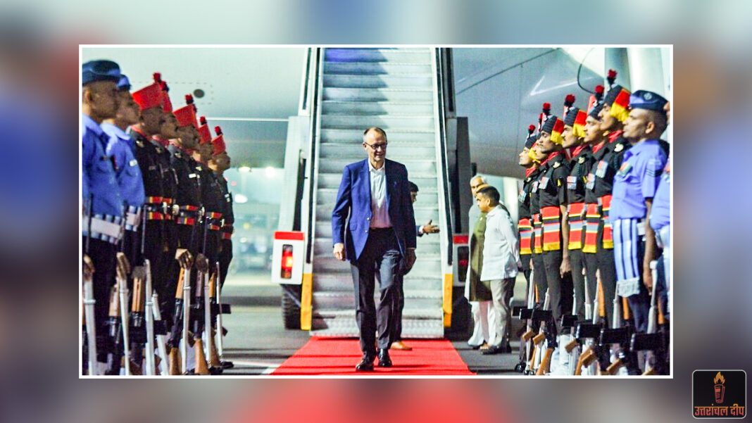 भारत-जर्मनी संबंधों का नया सवेरा: जर्मन चांसलर फ्रेडरिक मर्ज पहुंचे नई दिल्ली; पीएम मोदी के साथ द्विपक्षीय वार्ता में रक्षा और व्यापार पर रहेगा जोर
