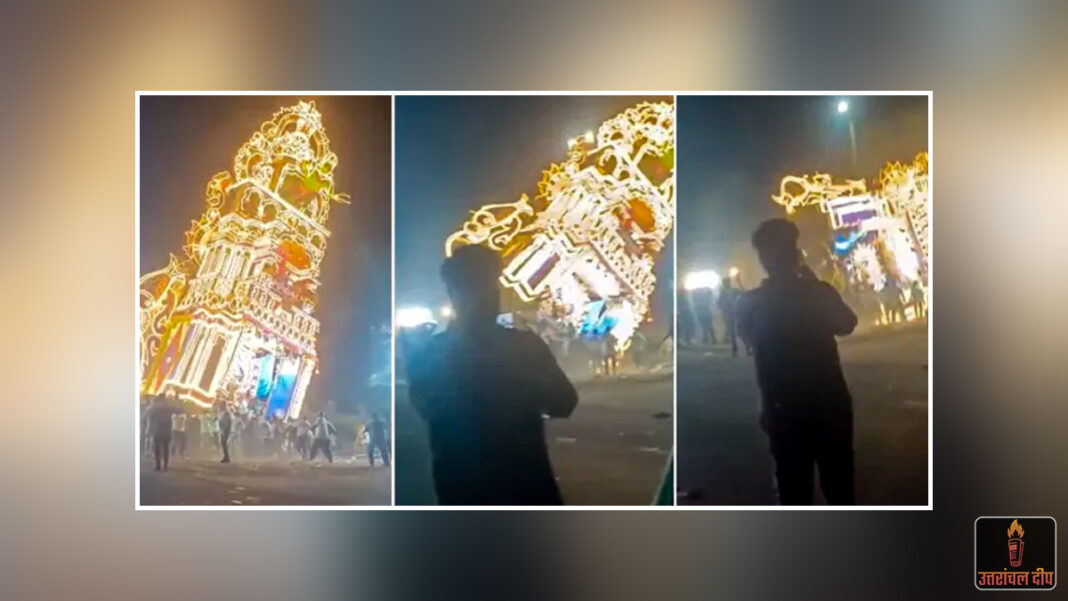 तमिलनाडु: वेल्लोर में उत्सव के दौरान मची चीख-पुकार; 60 फीट ऊंचा मंदिर का रथ अनियंत्रित होकर गिरा, हादसे में 7 श्रद्धालु घायल
