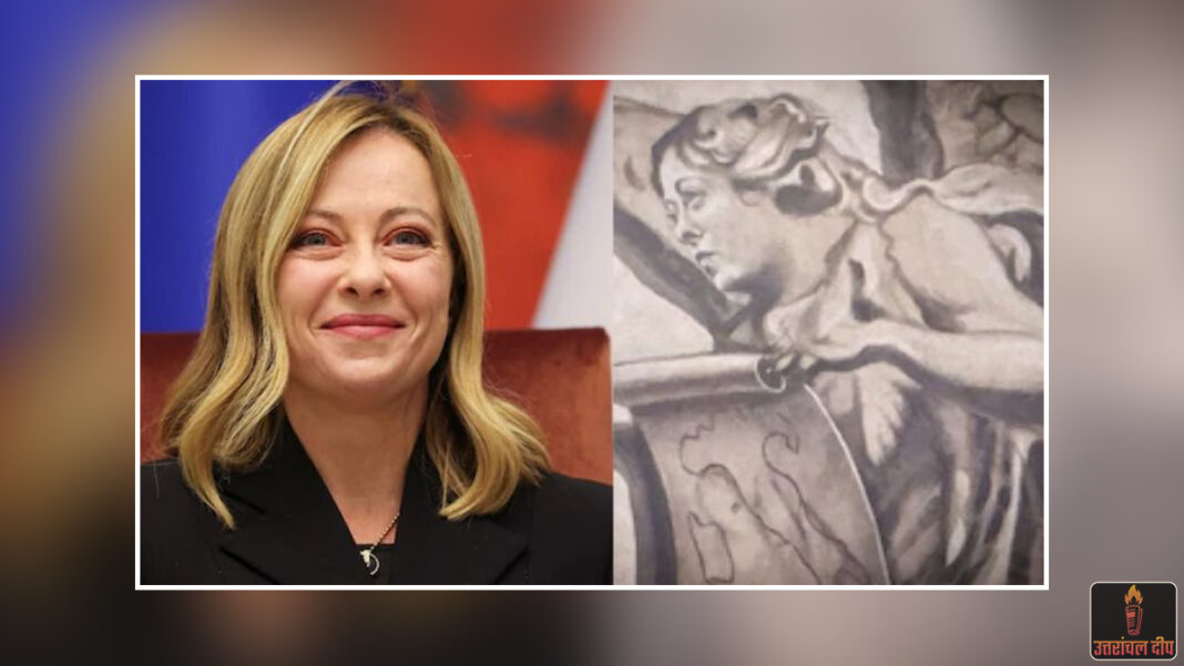 इटली के चर्च में पीएम मेलोनी की तस्वीर पर बवाल: फरिश्ते के रूप में दिखाई गईं प्रधानमंत्री; प्रदर्शनकारियों ने मुसोलिनी काल से की तुलना