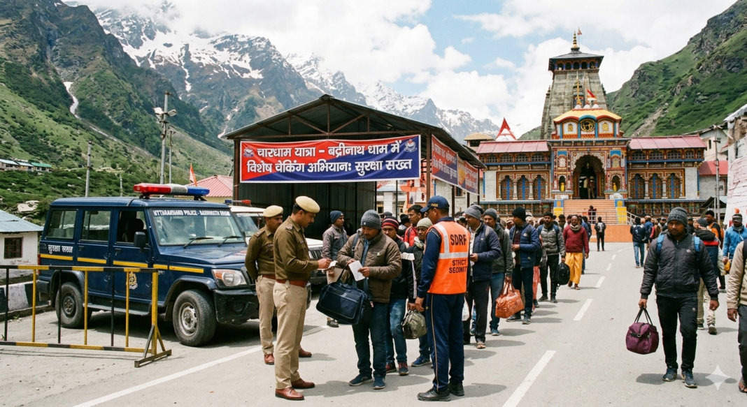 चारधाम यात्रा के बीच बद्रीनाथ धाम में सुरक्षा सख्त, पुलिस-प्रशासन ने चलाया विशेष अभियान चारधाम यात्रा के बीच बद्रीनाथ धाम में सुरक्षा सख्त, पुलिस-प्रशासन ने चलाया विशेष अभियान