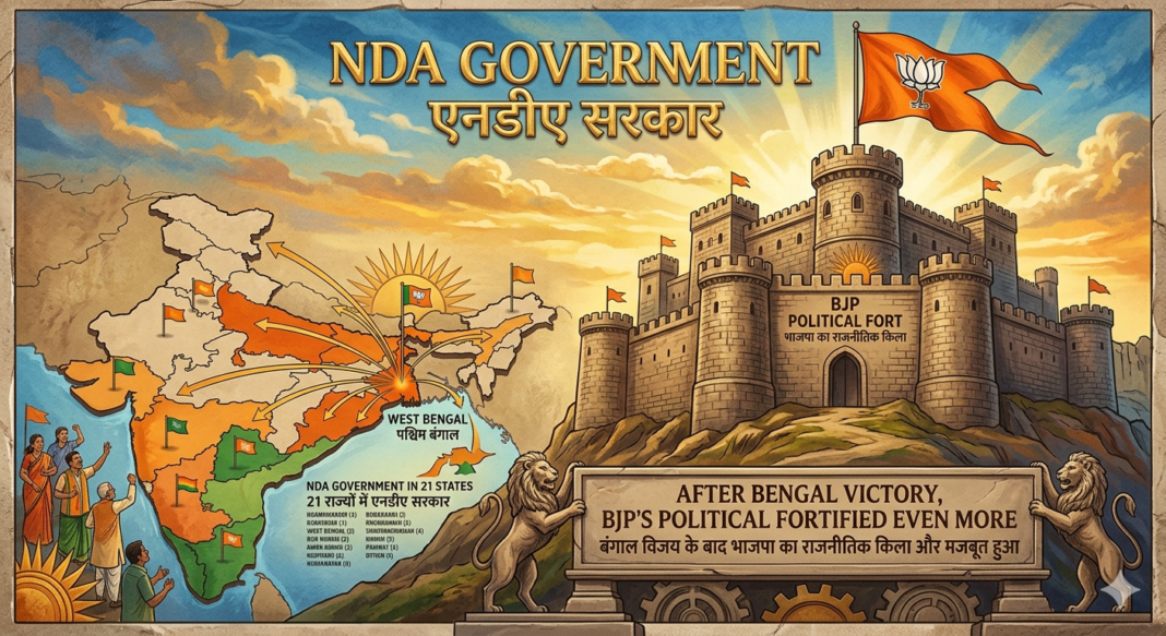 बंगाल विजय के बाद और मजबूत हुआ भाजपा का राजनीतिक किला, 21 राज्यों में NDA की सरकार बंगाल विजय के बाद और मजबूत हुआ भाजपा का राजनीतिक किला, 21 राज्यों में NDA की सरकार