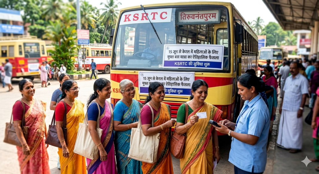केरल में महिलाओं के लिए मुफ्त बस यात्रा का ऐतिहासिक फैसला, 15 जून से KSRTC की सुविधा शुरू केरल में महिलाओं के लिए मुफ्त बस यात्रा का ऐतिहासिक फैसला, 15 जून से KSRTC की सुविधा शुरू