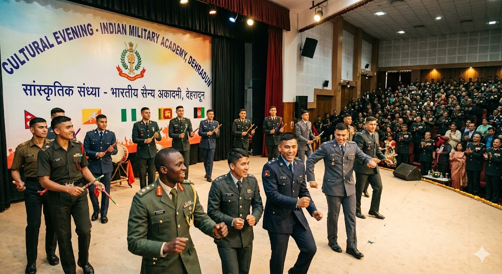 देहरादून में आईएमए की सांस्कृतिक संध्या, विदेशी कैडेटों ने भी किया मंत्रमुग्ध देहरादून में आईएमए की सांस्कृतिक संध्या, विदेशी कैडेटों ने भी किया मंत्रमुग्ध