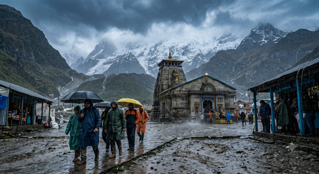 केदारनाथ यात्रा पर बारिश का असर, संगम घाट से श्रद्धालुओं को सुरक्षित स्थानों पर पहुंचाया गया केदारनाथ यात्रा पर बारिश का असर, संगम घाट से श्रद्धालुओं को सुरक्षित स्थानों पर पहुंचाया गया