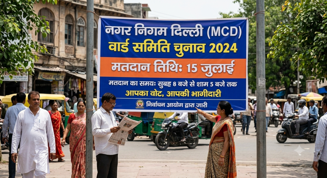 एमसीडी वार्ड समिति चुनाव का कार्यक्रम जारी, 15 जुलाई को होगा मतदान एमसीडी वार्ड समिति चुनाव का कार्यक्रम जारी, 15 जुलाई को होगा मतदान