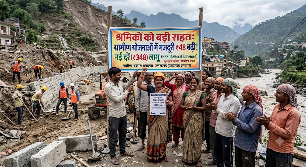 श्रमिकों को बड़ी राहत: ग्रामीण योजनाओं में मजदूरी ₹48 बढ़ी, नई दरें लागू श्रमिकों को बड़ी राहत: ग्रामीण योजनाओं में मजदूरी ₹48 बढ़ी, नई दरें लागू