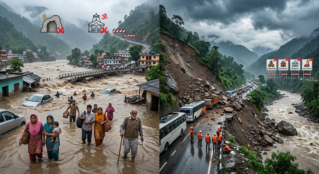बारिश और बाढ़ का कहर: जम्मू से उत्तराखंड तक जनजीवन अस्त-व्यस्त, अमरनाथ-वैष्णो देवी यात्रा स्थगित बारिश और बाढ़ का कहर: जम्मू से उत्तराखंड तक जनजीवन अस्त-व्यस्त, अमरनाथ-वैष्णो देवी यात्रा स्थगित