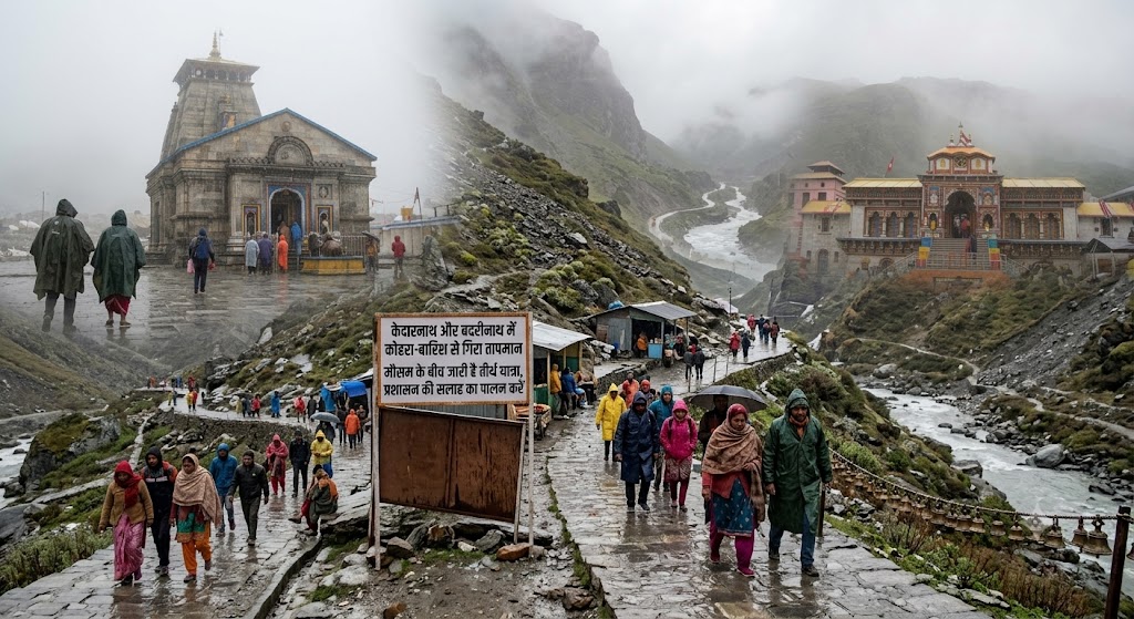 केदारनाथ और बदरीनाथ में कोहरा-बारिश से गिरा तापमान, मौसम के बीच जारी है तीर्थ यात्रा केदारनाथ और बदरीनाथ में कोहरा-बारिश से गिरा तापमान, मौसम के बीच जारी है तीर्थ यात्रा